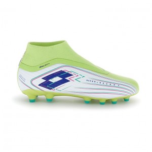 Botas de Futbol Lotto Solista 300 VIII Gravity FG Hombre Verde Blancas | SY715551O6