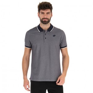 Camisa Polo Lotto Polo Firenze Hombre Azul Marino Azules Blancas | DZ401980D3