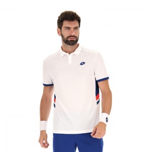 Camisa Polo Lotto Squadra III Hombre Blancas | TT767776V3