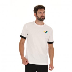 Camiseta Lotto Athletica Classic V Hombre Blancas | QQ422302N3