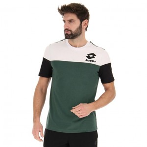 Camiseta Lotto Athletica LG III BCK JS Hombre Verde Blancas Negras | QD121902C9