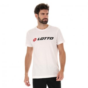 Camiseta Lotto Msc II Logo Hombre Blancas | NB693129Z7