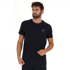 Camiseta Lotto Msc Sports Zip Hombre Azul Marino Azules | XZ352635Z1