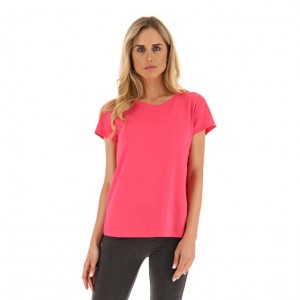 Camiseta Lotto Msc W Mujer Rosas | EG469086Z9
