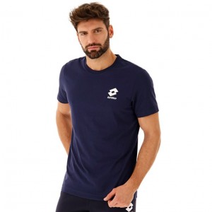 Camiseta Lotto Sports Zip BS JS Hombre Azul Marino Azules | ZF317041R8