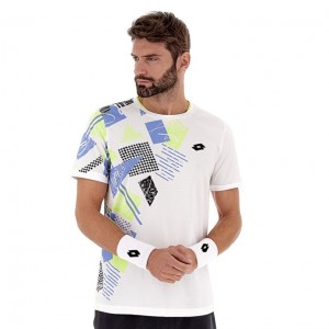 Camiseta Lotto Tech I D5 Hombre Blancas | GR421832G6