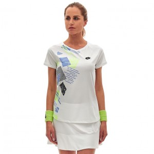 Camiseta Lotto Tech W I D5 Mujer Blancas | OV893529H3