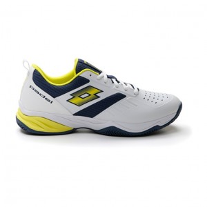 Padel Shoes Lotto Superrapida 400 IV Hombre Blancas Amarillo Azules Oscuro | XS598129D2