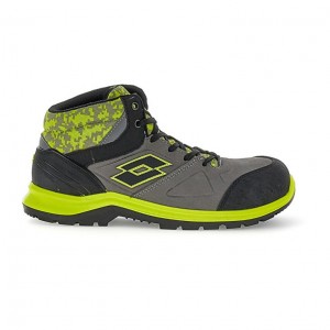 Safety Shoes Lotto Hit 200 Mid S3 Hombre Gris Negras Verde | IF256665E7