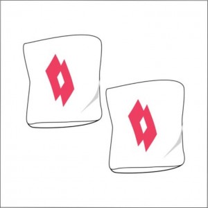Wristbands Lotto Tennis B II Blancas Rojas | JK835963C3