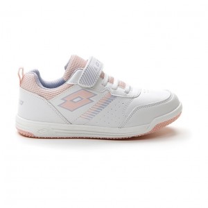 Zapatillas Deportivas Lotto Set Ace AMF XVIII CL S Niños Blancas Coral Claro | RV605310T7