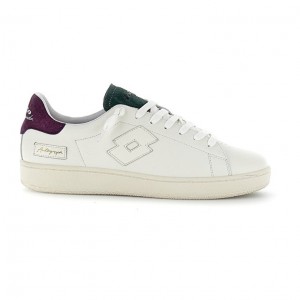Zapatillas Lotto Autograph Suede Hombre Blancas Moradas Verde Menta | VT652135L4