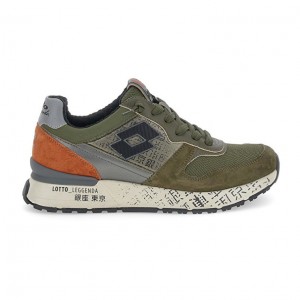 Zapatillas Lotto Tokyo Ginza PRT Hombre Verde Oliva | BO769256P8