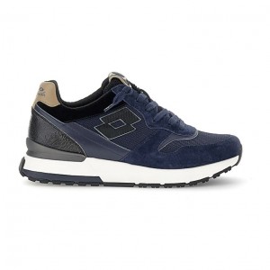 Zapatillas Running Lotto Tokyo Ginza Hombre Azules Negras | JH293899B1