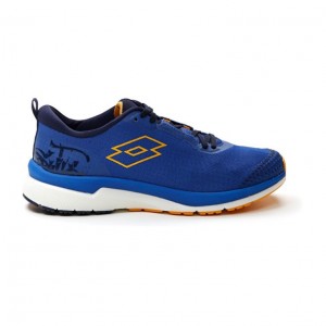 Zapatillas Running Lotto Volata Hyperpulse 100 Hombre Azules Amarillo | XM876207Q7