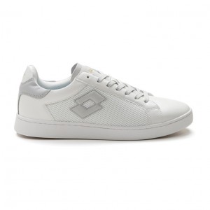 Zapatillas Tenis Lotto 1973 AMF NET Hombre Blancas Gris | LQ136273U3