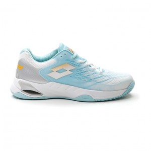 Zapatillas Tenis Lotto Mirage 100 CLY W Mujer Blancas Amarillo Azules | EN451585H0