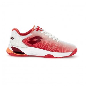 Zapatillas Tenis Lotto Mirage 100 II CLY W Mujer Blancas Rojas | WE297809O5