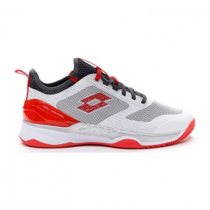 Zapatillas Tenis Lotto Mirage 200 CLY Hombre Blancas Rojas Gris Oscuro | VK819531U0