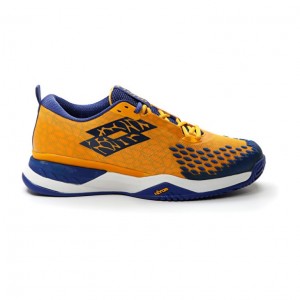 Zapatillas Tenis Lotto Raptor Hyperpulse 100 SPD Hombre Amarillo Azules | QR887008H4