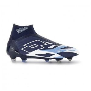 Zapatos De Fútbol Lotto Solista 100 VI Gravity SGX Hombre Azul Marino Azules Blancas Azules | JP332513A0