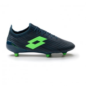 Zapatos De Fútbol Lotto Solista 200 III SG 6 Hombre Azul Marino Azules Verde | KS712051N2