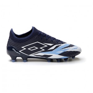 Zapatos De Fútbol Lotto Solista 200 VI FG Hombre Azul Marino Azules Blancas Azules | LV075597F9