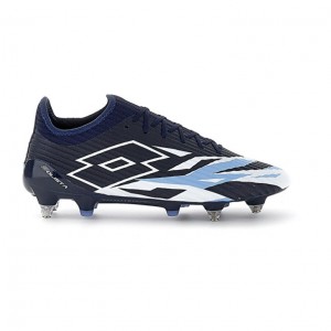 Zapatos De Fútbol Lotto Solista 200 VI SGX Hombre Azul Marino Azules Blancas Azules | LN076787Q8