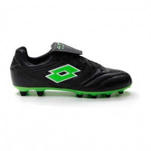 Zapatos De Fútbol Lotto Stadio 200 III FG Hombre Negras Verde | WD490869M4