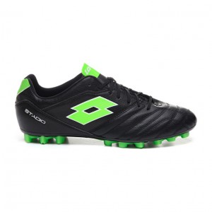 Zapatos De Fútbol Lotto Stadio 300 II AGM Hombre Negras Verde | QJ758485E7