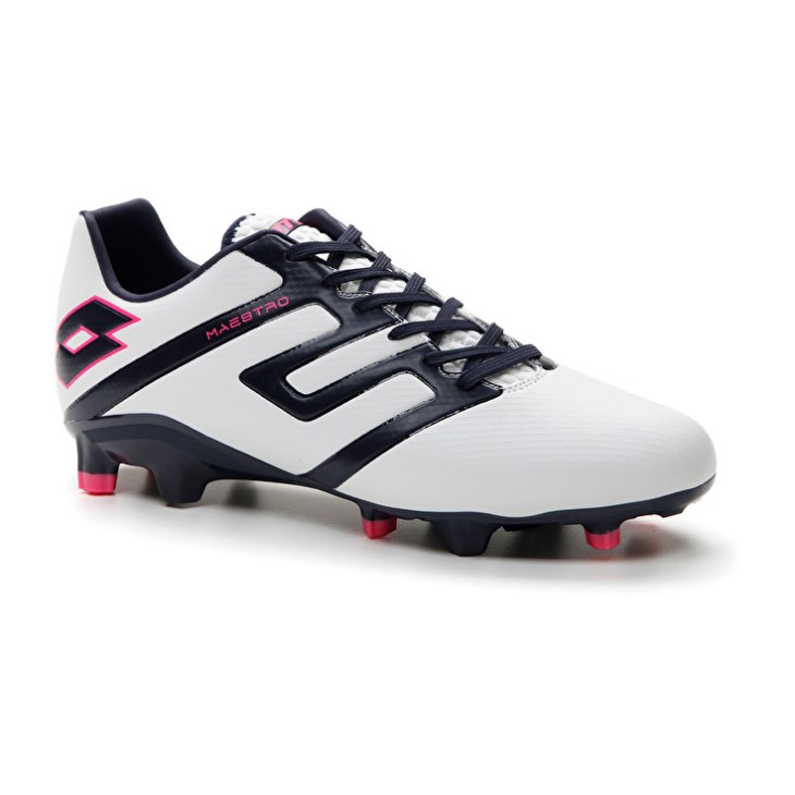 Botas de Futbol Lotto Maestro 300 IV FG Hombre Blancas Negras | JB039873X5