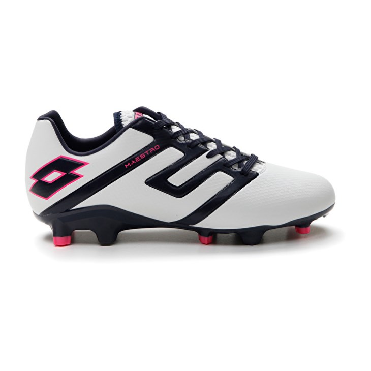 Botas de Futbol Lotto Maestro 300 IV FG Hombre Blancas Negras | JB039873X5
