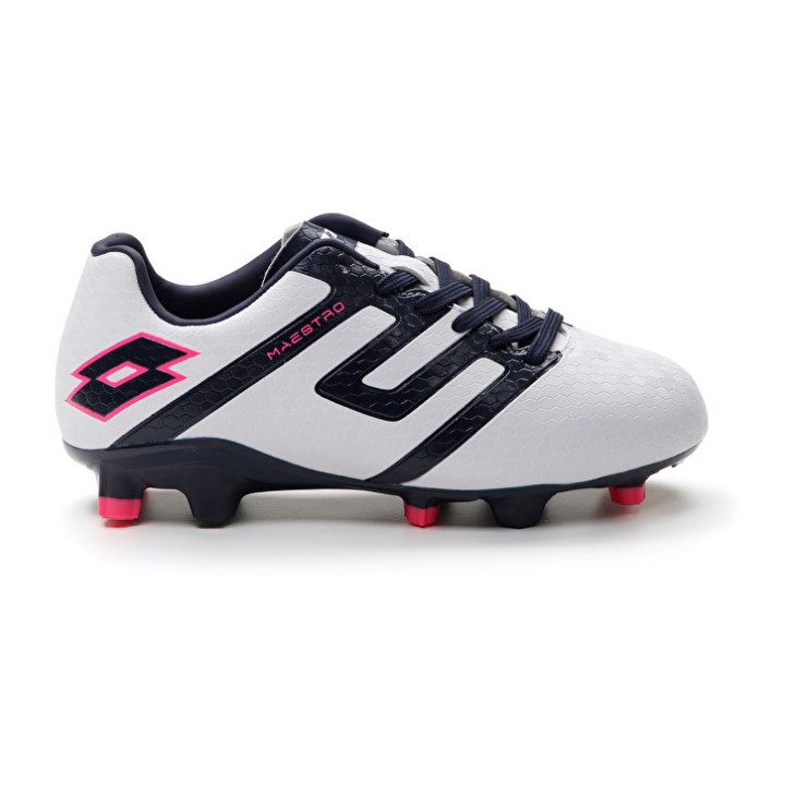 Botas de Futbol Lotto Maestro 700 IV FG JR Niños Blancas Azul Marino Azules | GZ585888Y9