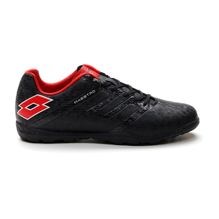 Botas de Futbol Lotto Maestro 700 IV TF Hombre Negras Rojas | RV960226Z5