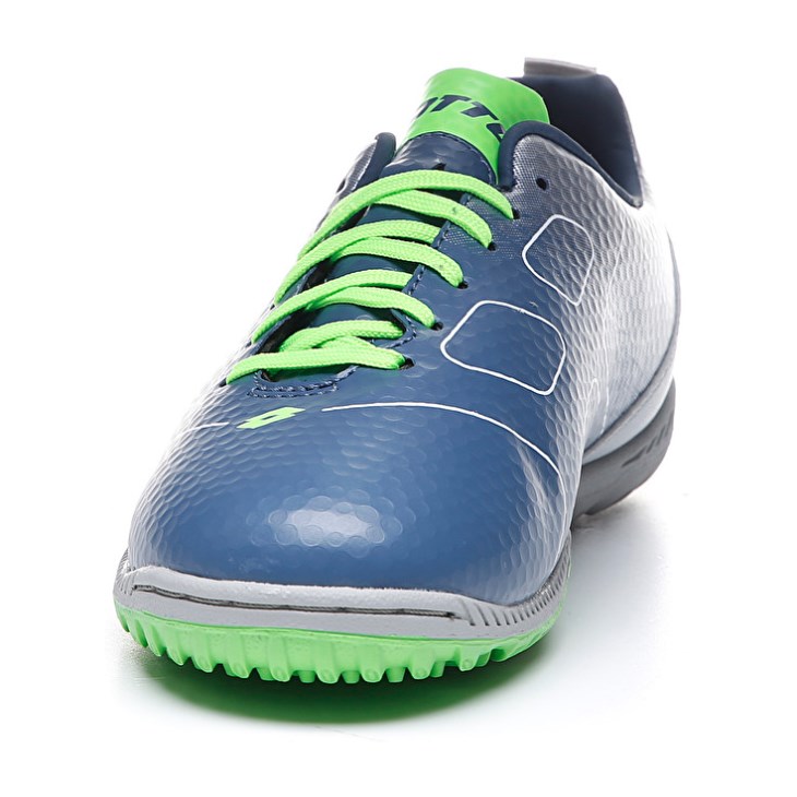 Botas de Futbol Lotto Maestro 700 TF JR Niños Plateadas Azules Verde | KX501810V0