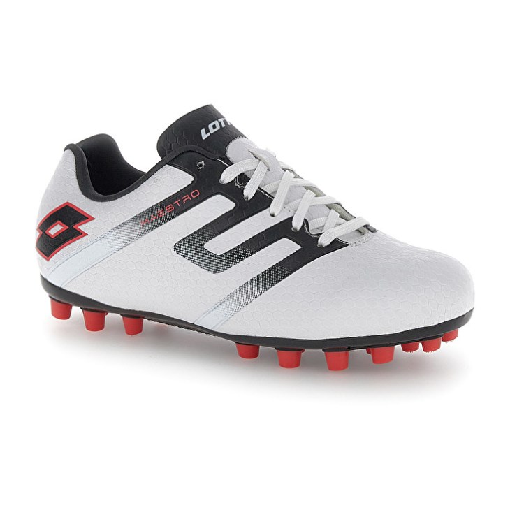 Botas de Futbol Lotto Maestro 700 V AGM JR Niños Blancas Negras Rojas | CS575907T3
