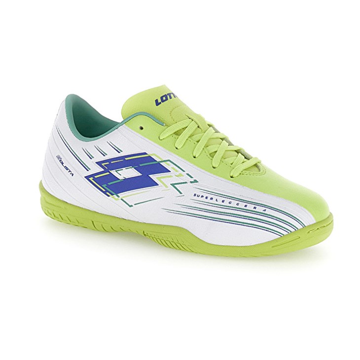 Botas de Futbol Lotto Solista 700 VIII ID JR Niños Blancas Verde Amarillo | NI195929R0
