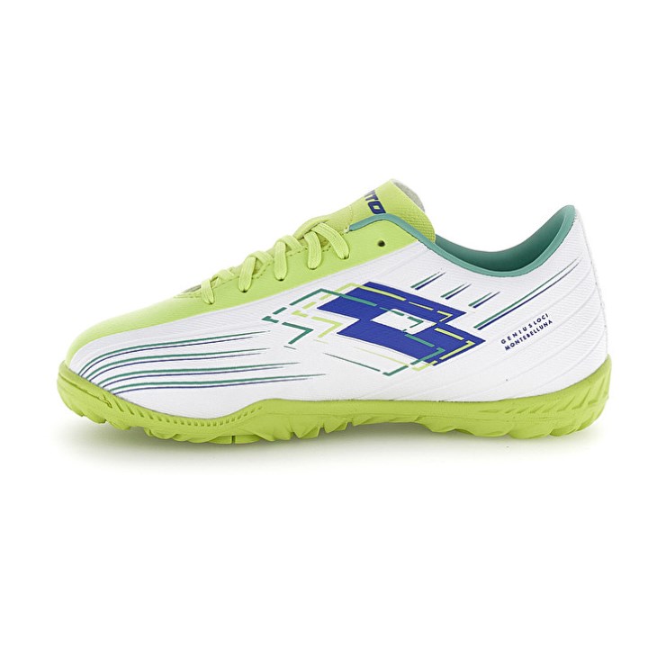Botas de Futbol Lotto Solista 700 VIII TF JR Niños Blancas Verde Amarillo | JF945724S7