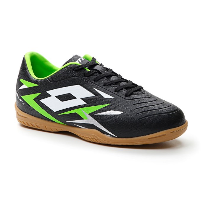 Botas de Futbol Lotto Solista 700 VI ID JR Niños Negras Verde | IB549684N4