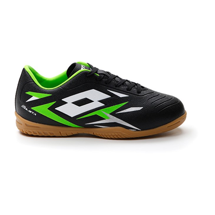 Botas de Futbol Lotto Solista 700 VI ID JR Niños Negras Verde | IB549684N4