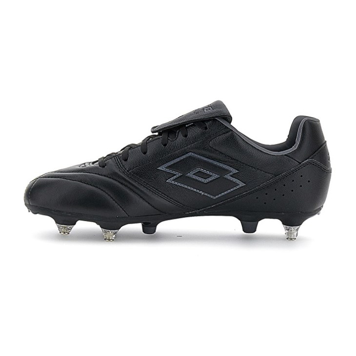 Botas de Futbol Lotto Stadio 200 III SGX 50 Hombre Negras Gris Oscuro | JK183658H6
