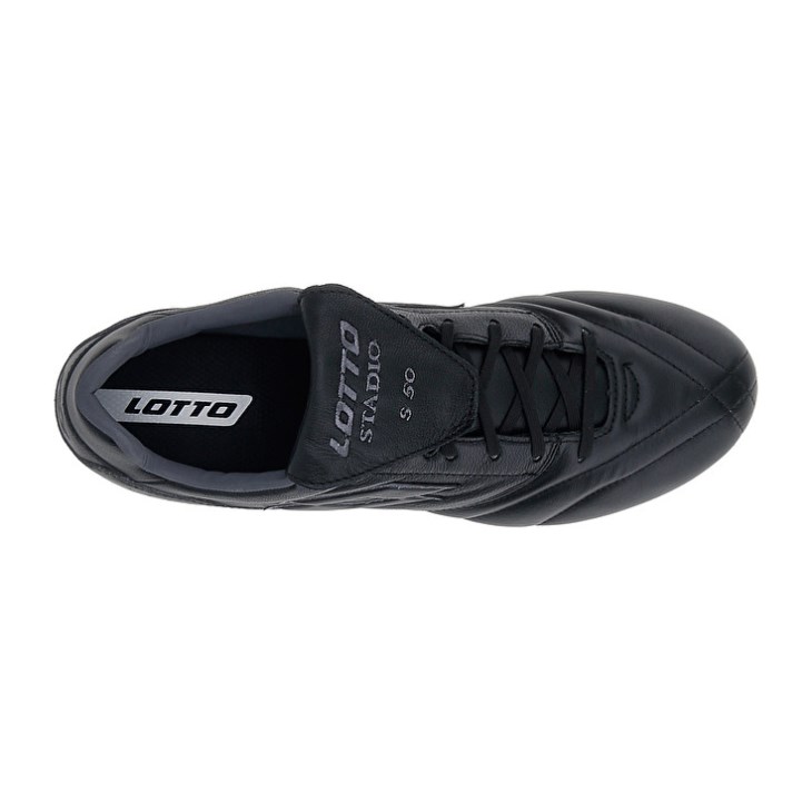 Botas de Futbol Lotto Stadio 200 III SGX 50 Hombre Negras Gris Oscuro | JK183658H6