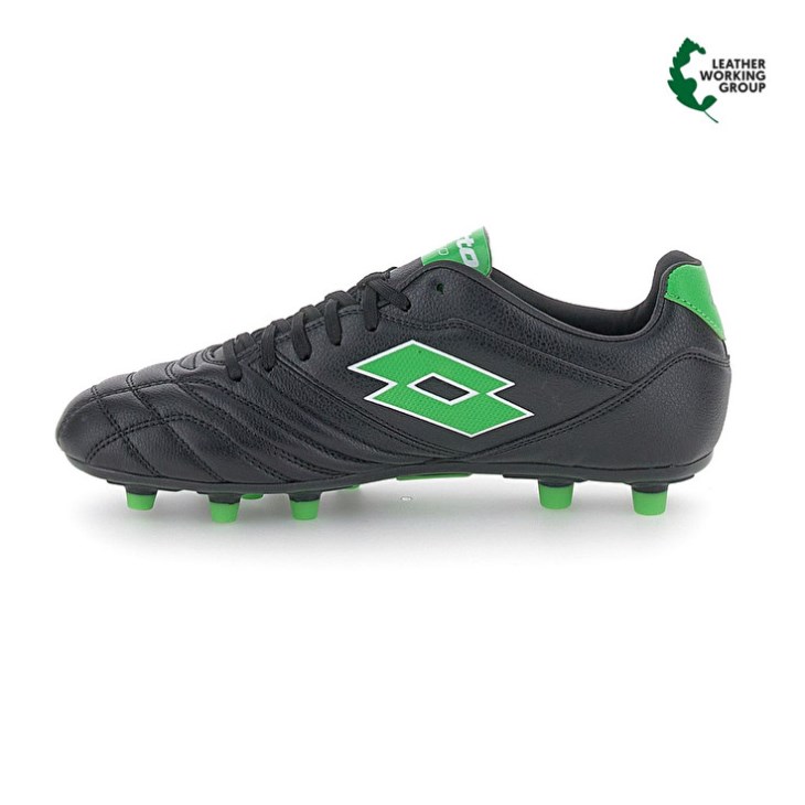 Botas de Futbol Lotto Stadio 300 III FG 50 Hombre Negras Verde | LM599019Y2