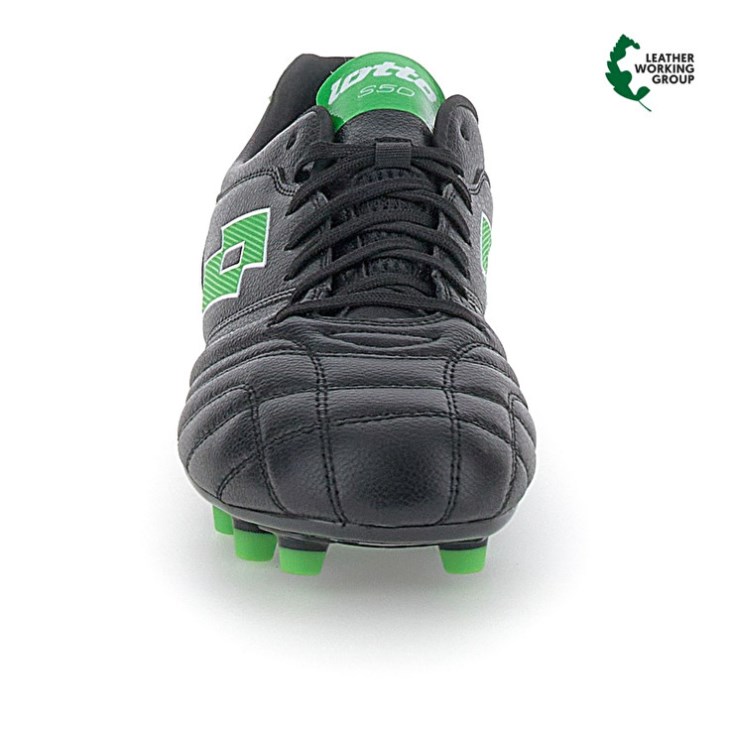 Botas de Futbol Lotto Stadio 300 III FG 50 Hombre Negras Verde | LM599019Y2