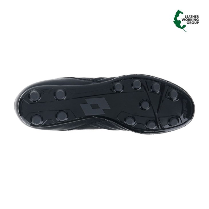 Botas de Futbol Lotto Stadio 300 III FG Hombre Negras Gris Oscuro | AN867116Z4