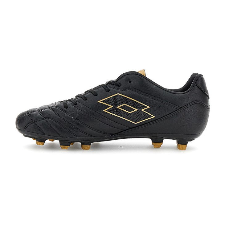 Botas de Futbol Lotto Stadio 705 FG Hombre Negras Doradas Claro | RM940904U7