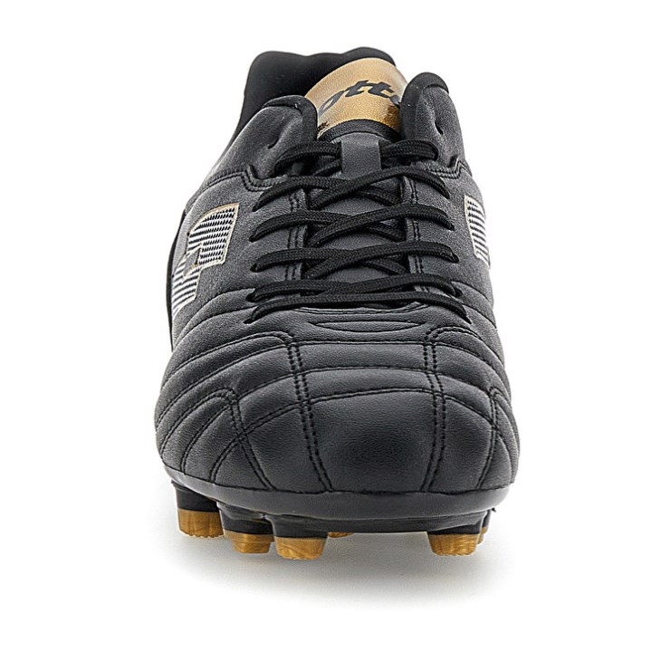Botas de Futbol Lotto Stadio 705 FG Hombre Negras Doradas Claro | RM940904U7