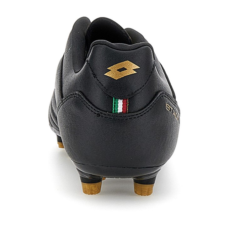 Botas de Futbol Lotto Stadio 705 FG Hombre Negras Doradas Claro | RM940904U7