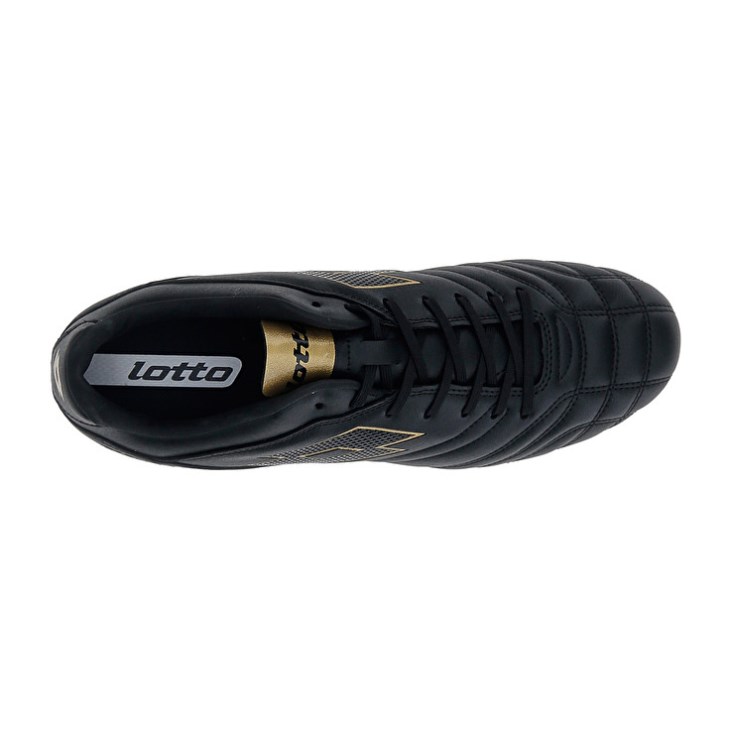 Botas de Futbol Lotto Stadio 705 FG Hombre Negras Doradas Claro | RM940904U7
