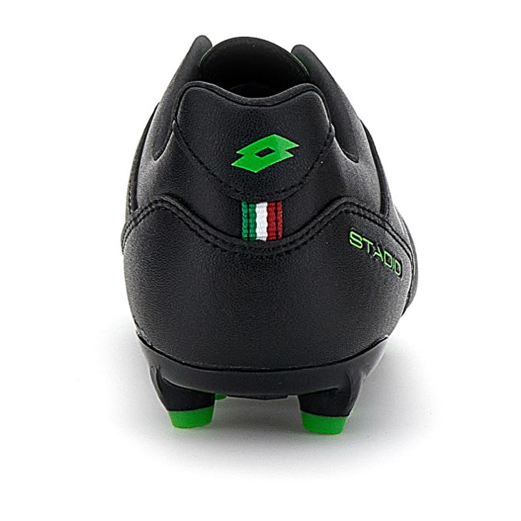 Botas de Futbol Lotto Stadio 705 FG JR Niños Negras Verde | AL548914S1